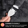 image:imageBrookstone Electric Heated Plush Throw Blanket Ivory WindowpaneLight Charcoal