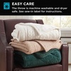 image:imageBrookstone Electric Heated Plush Throw Blanket Ivory WindowpaneSolid Brown