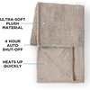 image:imageBrookstone Electric Heated Plush Throw Blanket Ivory WindowpaneTaupe
