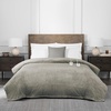 image:imageBrookstone Electric Heated Plush Blanket King 100 x 90 in GrayCharcoal