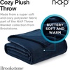 image:imageBrookstone Nap Plush Throw Blanket for Couch BlueBlue