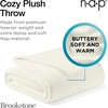 image:imageBrookstone Nap Plush Throw Blanket for Couch BlueIvory