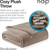 image:imageBrookstone Nap Plush Throw Blanket for Couch BlueTaupe