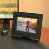 image:imageBrookstone PhotoShare 8 Smart Digital Picture Frame Send Pics from Phone to Frames WiFi 8 GB Holds 5000 Pics HD Touchscreen Premium Black Wood Easy Setup No FeesBlack