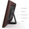 image:imageBrookstone PhotoShare 8 Smart Digital Picture Frame Send Pics from Phone to Frames WiFi 8 GB Holds 5000 Pics HD Touchscreen Premium Black Wood Easy Setup No FeesEspresso