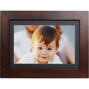 image:imageBrookstone PhotoShare 8 Smart Digital Picture Frame Send Pics from Phone to Frames WiFi 8 GB Holds 5000 Pics HD Touchscreen Premium Black Wood Easy Setup No FeesEspresso