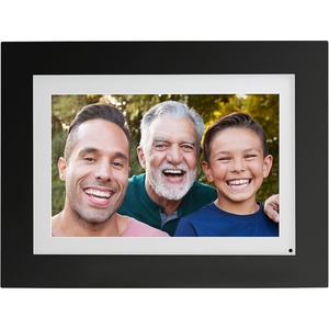 image:imageBrookstone PhotoShare 8 Smart Digital Picture Frame Send Pics from Phone to Frames WiFi 8 GB Holds 5000 Pics HD Touchscreen Premium Black Wood Easy Setup No FeesBlack