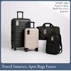 image:imageBrookstone Silicone Luggage Tags 2 Pack Steel Cable LoopGrey