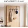 image:imageBrookstone Over the Door Hook Organizer Rack  12 HeavyDuty Hanging Hooks Premium Metal Coat amp Towel Hanger NoDrill SpaceSaving Door Organizer for Bathroom Bedroom Living Room Matte Black