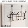 image:imageBrookstone Over the Door Hook Organizer Rack  12 HeavyDuty Hanging Hooks Premium Metal Coat amp Towel Hanger NoDrill SpaceSaving Door Organizer for Bathroom Bedroom Living Room Matte Black