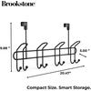 image:imageBrookstone Over the Door Hook Organizer Rack  12 HeavyDuty Hanging Hooks Premium Metal Coat amp Towel Hanger NoDrill SpaceSaving Door Organizer for Bathroom Bedroom Living Room Matte Black