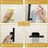image:imageBROOKSTONE  2 Pack SelfAdhesive Toilet Paper Holder Wall Mount Effortless Installation Sleek Modern Look Fits Any Bathroom Decorative Rust Proof DesignBlack
