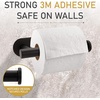 image:imageBROOKSTONE  2 Pack SelfAdhesive Toilet Paper Holder Wall Mount Effortless Installation Sleek Modern Look Fits Any Bathroom Decorative Rust Proof DesignBlack