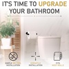 image:imageBROOKSTONE  2 Pack SelfAdhesive Toilet Paper Holder Wall Mount Effortless Installation Sleek Modern Look Fits Any Bathroom Decorative Rust Proof DesignBlack