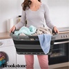 image:imageBROOKSTONE 11 GALLON XL 24 Collapsible Laundry Basket amp Clothes Hamper Comfort NonSlip Handles Modern Laundry Hamper with Space Saving Design Portable PopUp Hamper BPA FREE Blush Pink 1 PackGreyBlack  Three Handle Hip Hugger