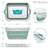 image:imageBROOKSTONE 11 GALLON XL 24 Collapsible Laundry Basket amp Clothes Hamper Comfort NonSlip Handles Modern Laundry Hamper with Space Saving Design Portable PopUp Hamper BPA FREE Blush Pink 1 PackMint Green