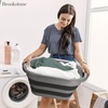 image:imageBROOKSTONE 11 GALLON XL 24 Collapsible Laundry Basket amp Clothes Hamper Comfort NonSlip Handles Modern Laundry Hamper with Space Saving Design Portable PopUp Hamper BPA FREE Blush Pink 1 PackDark Grey