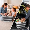 image:imageBROOKSTONE 11 GALLON XL 24 Collapsible Laundry Basket amp Clothes Hamper Comfort NonSlip Handles Modern Laundry Hamper with Space Saving Design Portable PopUp Hamper BPA FREE Blush Pink 1 PackWhiteGrey  Three Handle Hip Hugger