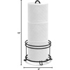 image:imageBROOKSTONE Stylish Toilet Paper Holder Freestanding Bathroom Tissue Organizer Minimalistic Storage Solution Modern Trending Design Holds MEGA Rolls BlackBlack Open