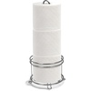 image:imageBROOKSTONE Stylish Toilet Paper Holder Freestanding Bathroom Tissue Organizer Minimalistic Storage Solution Modern Trending Design Holds MEGA Rolls BlackChrome Open