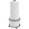 image:imageBROOKSTONE Stylish Toilet Paper Holder Freestanding Bathroom Tissue Organizer Minimalistic Storage Solution Modern Trending Design Holds MEGA Rolls BlackBronze