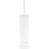 image:imageBROOKSTONE Toilet Brush and Holder Set for Bathroom with Splash Guard for Deep Cleaning Compact and Space Saving Stylish Toilet Bowl Cleaners ChromeWhite