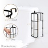 image:imageBROOKSTONE Toilet Paper Holder Stand Reserve  Free Standing Toilet Paper Stand with Storage that Holds Mega Rolls Standing Bathroom Tissue Organizer Bathroom Decor  Modern Storage Holder BlackMatte Black