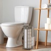 image:imageBROOKSTONE Toilet Paper Holder Stand Reserve  Free Standing Toilet Paper Stand with Storage that Holds Mega Rolls Standing Bathroom Tissue Organizer Bathroom Decor  Modern Storage Holder GoldChrome