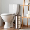 image:imageBROOKSTONE Toilet Paper Holder Stand Reserve  Free Standing Toilet Paper Stand with Storage that Holds Mega Rolls Standing Bathroom Tissue Organizer Bathroom Decor  Modern Storage Holder GoldBronze