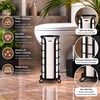image:imageBROOKSTONE Toilet Paper Holder Stand Reserve  Free Standing Toilet Paper Stand with Storage that Holds Mega Rolls Standing Bathroom Tissue Organizer Bathroom Decor  Modern Storage Holder GoldBlack
