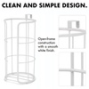 image:imageBROOKSTONE Toilet Paper Holder Stand Reserve  Free Standing Toilet Paper Stand with Storage that Holds Mega Rolls Standing Bathroom Tissue Organizer Bathroom Decor  Modern Storage Holder GoldMatte White
