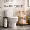 image:imageBROOKSTONE Toilet Paper Holder Stand Reserve  Free Standing Toilet Paper Stand with Storage that Holds Mega Rolls Standing Bathroom Tissue Organizer Bathroom Decor  Modern Storage Holder GoldBlack