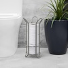 image:imageBROOKSTONE Toilet Paper Holder Stand Reserve  Free Standing Toilet Paper Stand with Storage that Holds Mega Rolls Standing Bathroom Tissue Organizer Bathroom Decor  Modern Storage Holder GoldChrome Minimal