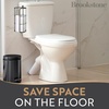 image:imageBROOKSTONE Toilet Paper Holder Stand Reserve  Free Standing Toilet Paper Stand with Storage that Holds Mega Rolls Standing Bathroom Tissue Organizer Bathroom Decor  Modern Storage Holder BlackMatte Black