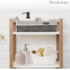 image:imageBrookstone Woven Shelf Basket Organize for Shelves Storage Basket for Organizing Home Pantry Organizers and Storage Bins  2 Pack  Dark GreyGrey Two Pack with Handles