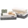 image:imageBrookstone Woven Shelf Basket Organize for Shelves Storage Basket for Organizing Home Pantry Organizers and Storage Bins  2 Pack  Dark GreyGrey Two Pack with Handles