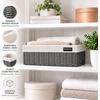 image:imageBrookstone Woven Shelf Basket Organize for Shelves Storage Basket for Organizing Home Pantry Organizers and Storage Bins  2 Pack  Dark GreyGrey Two Pack with Liner