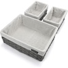 image:imageBrookstone Woven Shelf Basket Organize for Shelves Storage Basket for Organizing Home Pantry Organizers and Storage Bins  2 Pack  Dark GreyGrey Three Pack