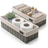 image:imageBrookstone Woven Shelf Basket Organize for Shelves Storage Basket for Organizing Home Pantry Organizers and Storage Bins  2 Pack  Dark GreyGrey Two Pack with Liner